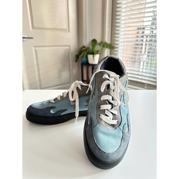 Vintage 90s AIRWALK Scorch Blue Flame Singe Skateboard Sneaker Sz 9 - Picture 5 of 13